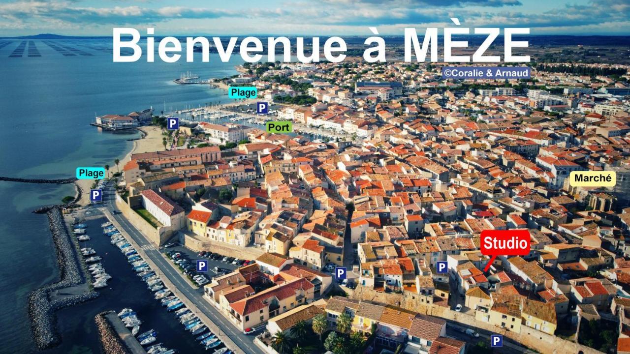 Charmant Studio Climatise A 200M De La Plage Meze Exterior photo