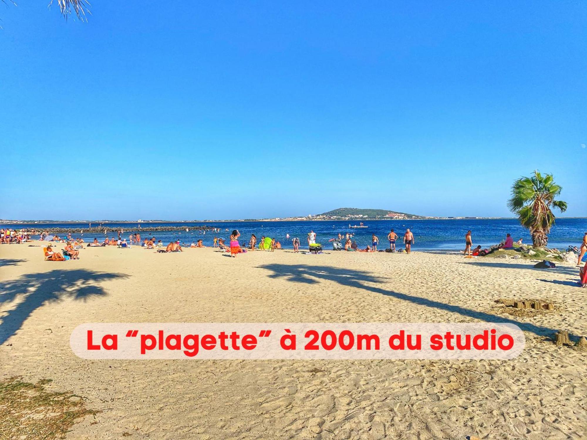 Charmant Studio Climatise A 200M De La Plage Meze Exterior photo